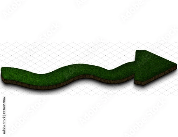 Fototapeta land 2D arrow 