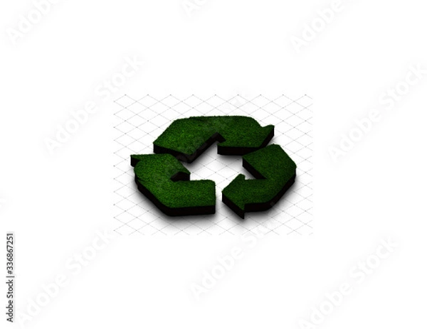 Fototapeta land recycling 2D arrows