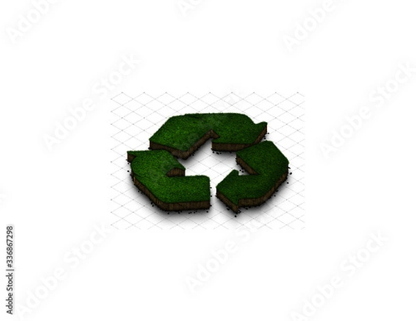 Fototapeta land recycling 2D arrows