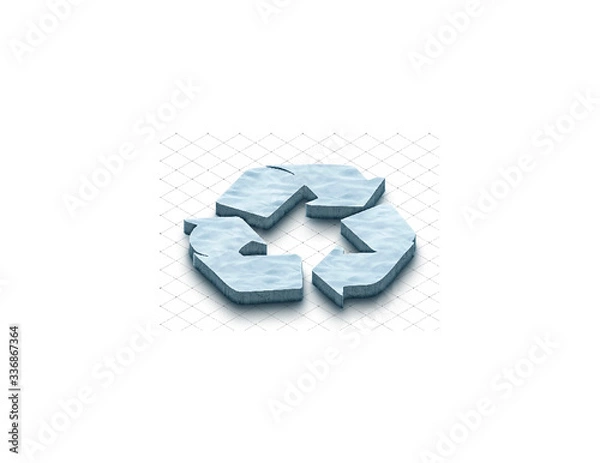 Fototapeta ice recycling arrows