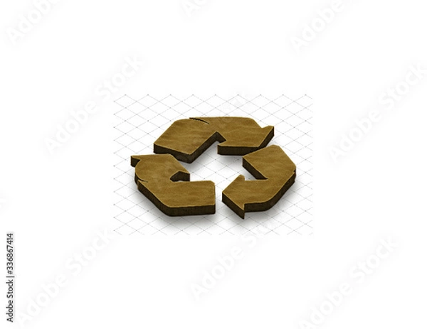 Fototapeta sand recycling 2D arrows