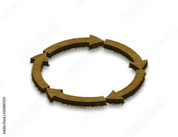 Obraz desert sand arrows in a 2D circle