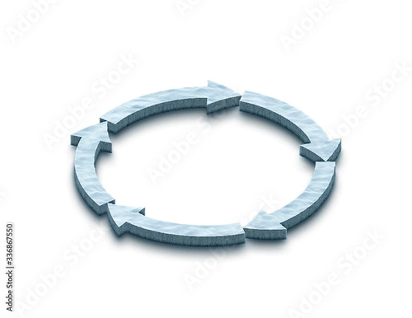 Fototapeta ice arrows in a 2D circle