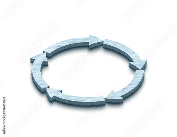 Fototapeta ice arrows in a 2D circle