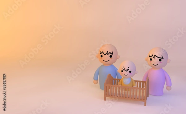 Fototapeta 夫婦 赤ちゃん