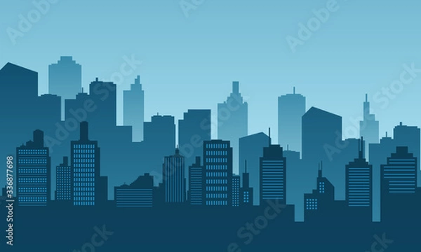 Obraz City background of daylight with building skyscraper