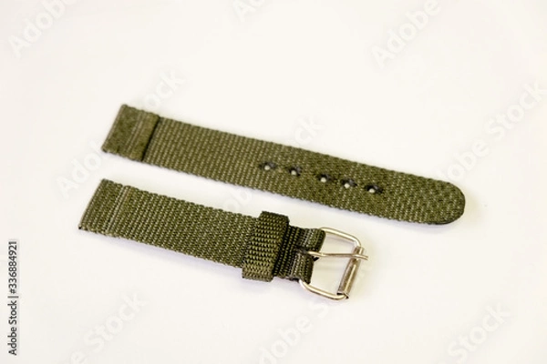 Obraz fabric watch strap object isolate on the white background