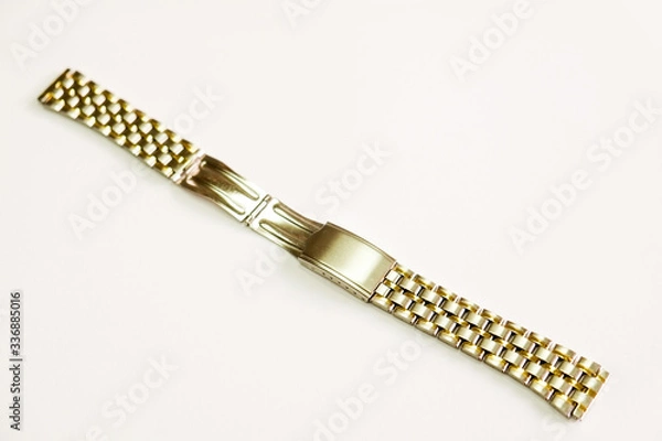 Obraz metal watch strap object isolate on the white background