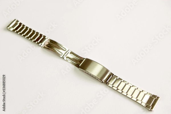 Obraz metal watch strap object isolate on the white background