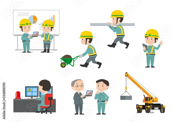 Obraz 工事現場の作業員