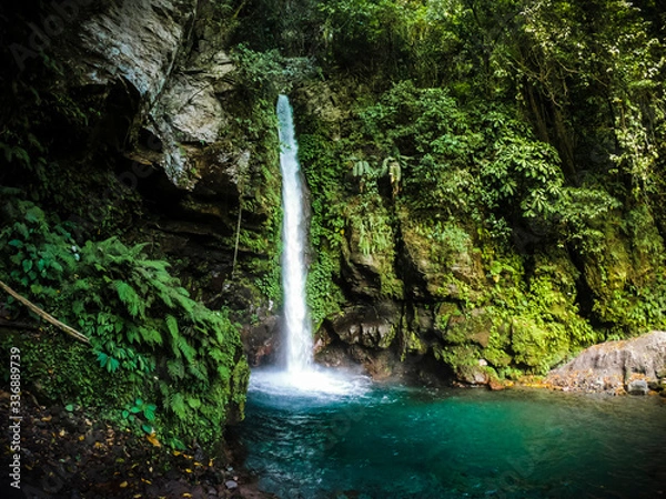 Obraz Tuasan Falls on the tropical island of Camiguin in the Philippines.