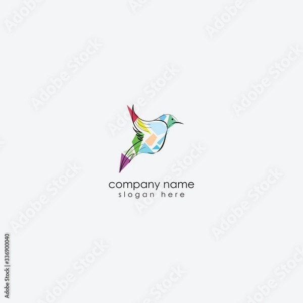 Obraz bird color logo