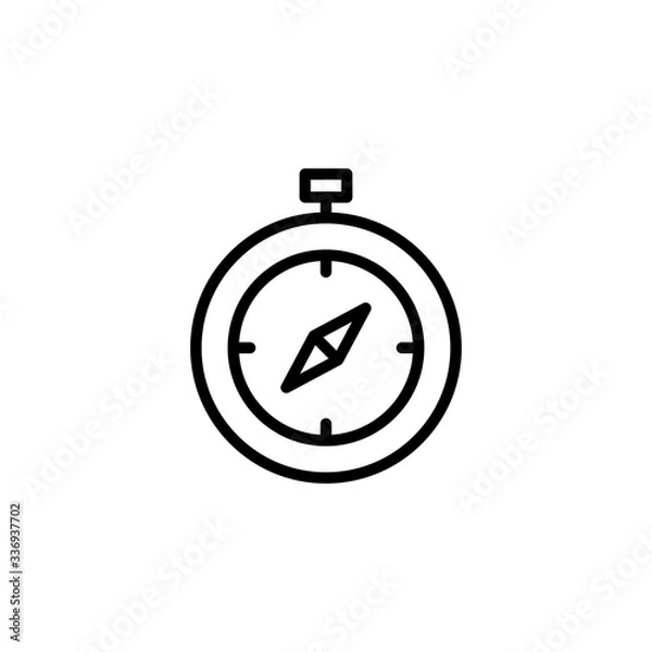 Obraz Compass icon. Compass navigation vector icon. Trendy Flat style for graphic design, Web site, UI. EPS10. Vector illustration