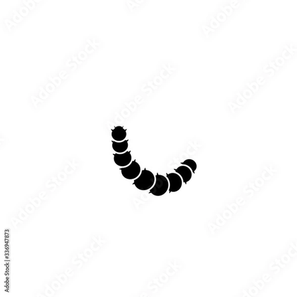 Fototapeta caterpillar icon vector