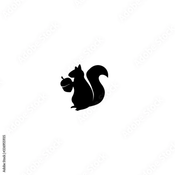 Fototapeta squirrel icon vector