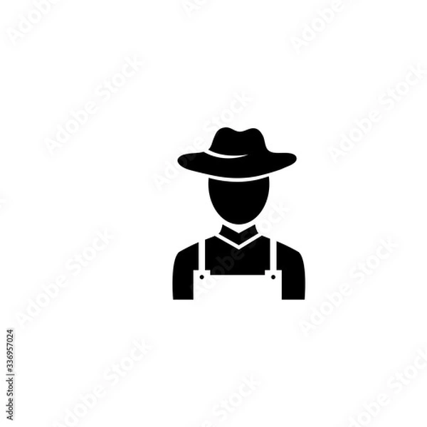 Obraz farmer icon vector
