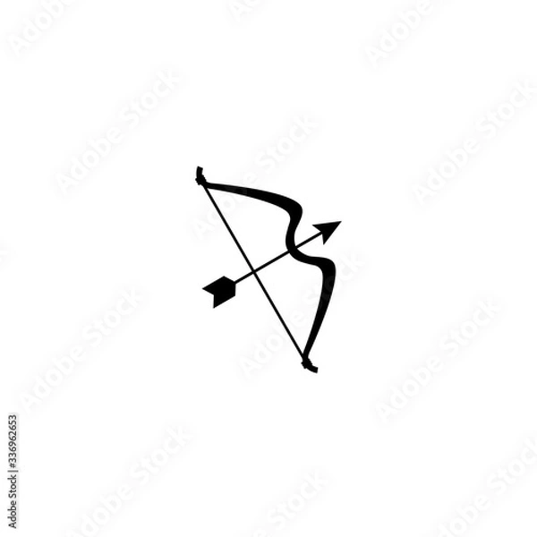 Fototapeta bow with arrow icon vector