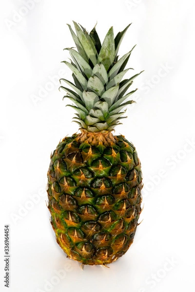 Fototapeta Pineapple on White Background texture