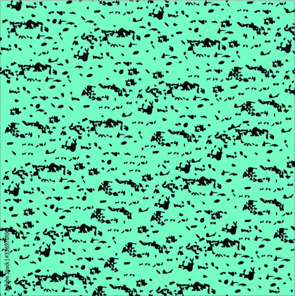 Obraz turquoise background with black spots flaky texture blue pattern with stains grunge pattern turquoise surface