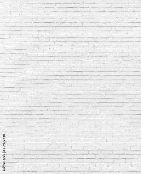 Fototapeta white brick wall may used as background