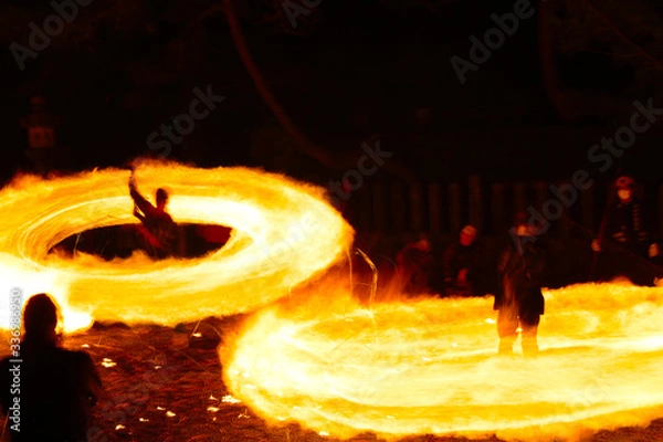 Fototapeta 阿蘇神社 火振り神事