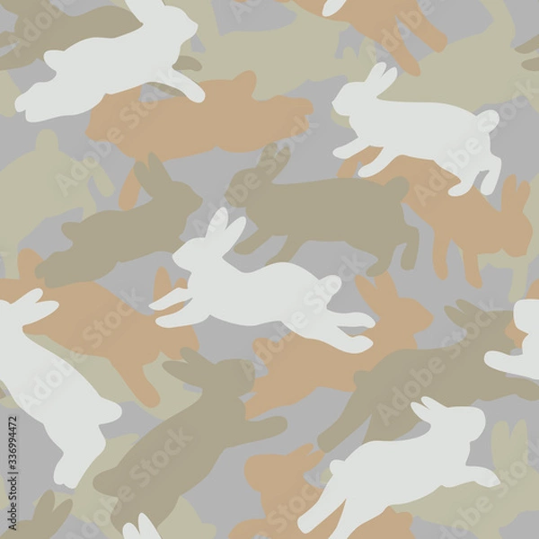 Obraz Bunny camouflage seamless vector pattern