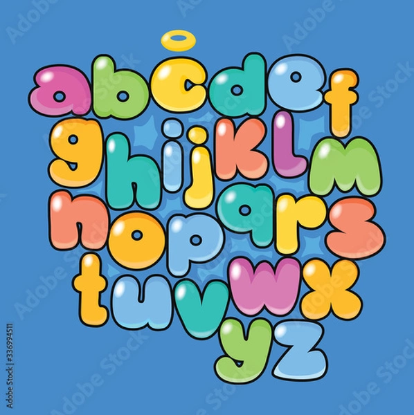 Obraz Cartoon alphabet typeface