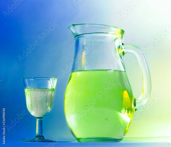 Obraz Jug and glass with drinking water

