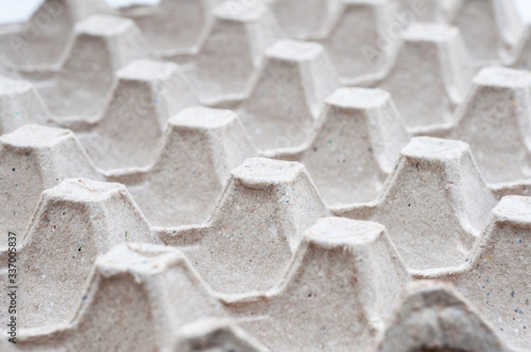 Obraz Empty egg carton tray background and texture.