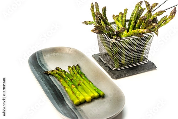 Obraz asparagus on white background, very tasty and healthy vegetable. healthy food.