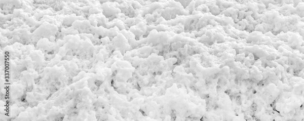 Fototapeta Background texture of white foam closeup