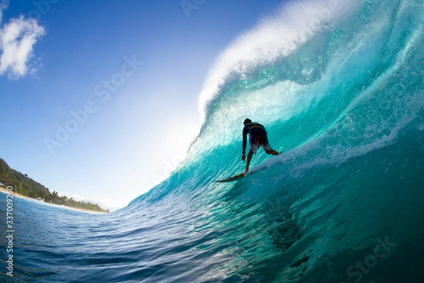 Fototapeta surfer in action