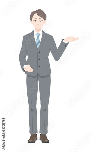 Obraz 案内　ビジネス　スーツ　男性　全身