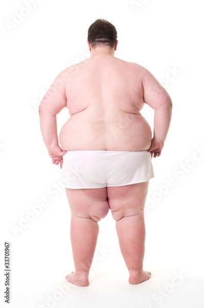 Obraz Real overweight man