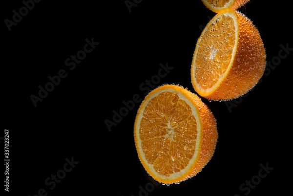 Fototapeta orange on black background