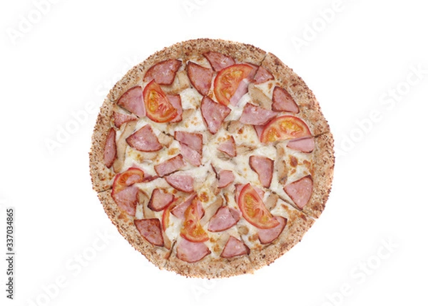 Fototapeta pizza isolated on white background