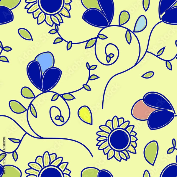 Obraz Floral seamless pattern