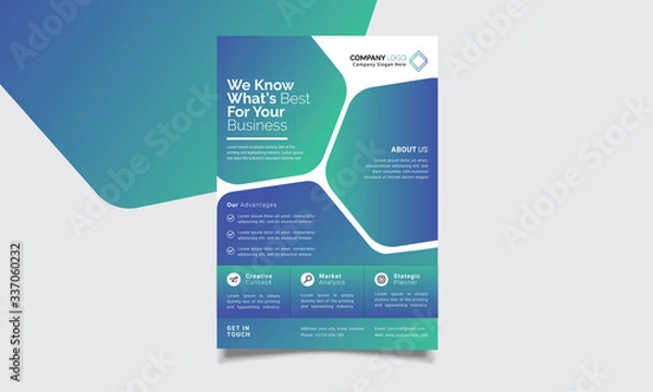 Fototapeta Corporate Multi-Purpose Business Flyer Template