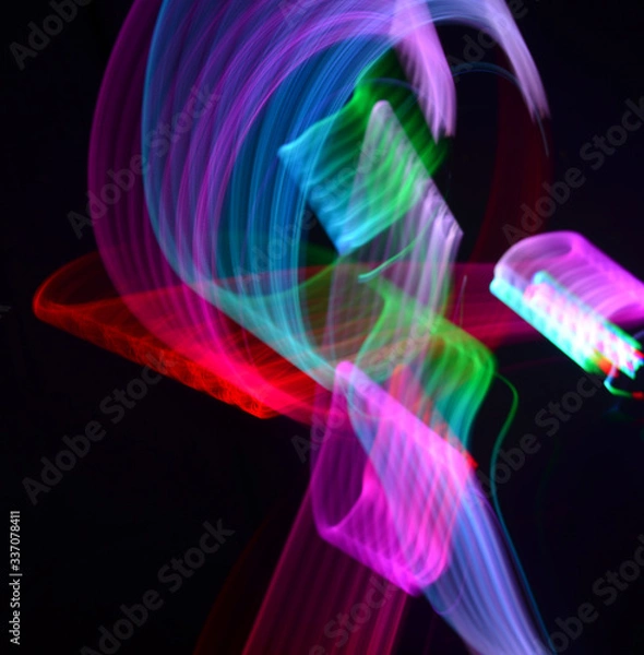 Obraz rainbow light trail abstract background