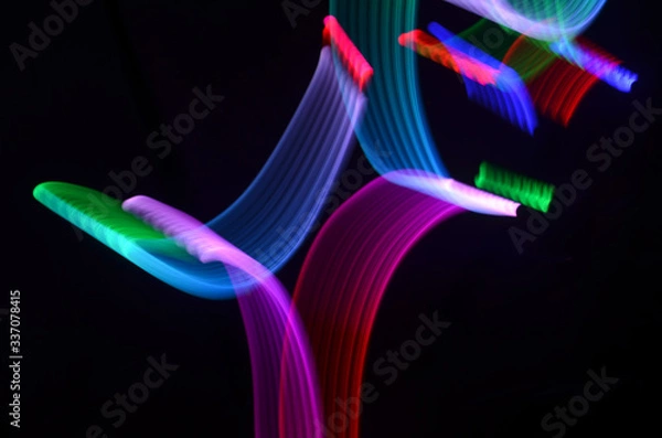 Obraz rainbow light trail abstract background