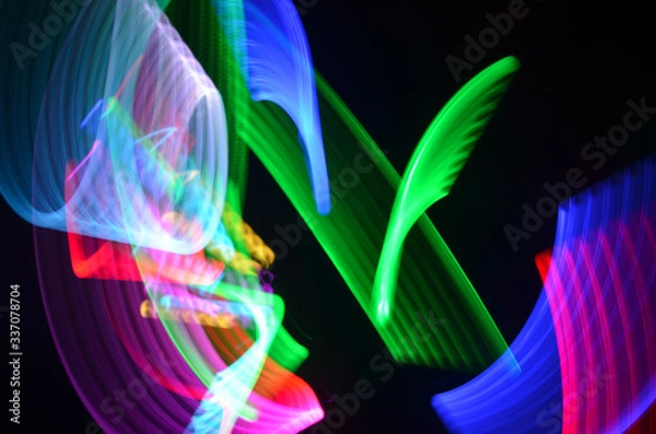 Obraz abstract colorful light trail background 