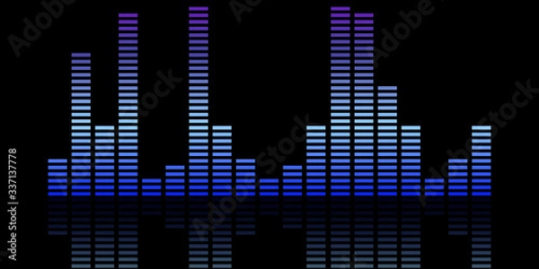 Obraz Sound waves. Abstract technology background. Vector wave.