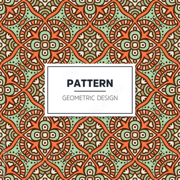 Fototapeta Seamless mandala islamic pattern. Vintage elements