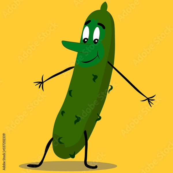 Fototapeta Juicy and bright cucumber