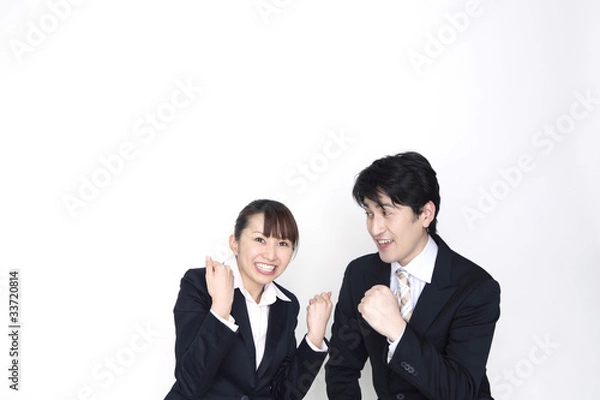 Fototapeta ガッツポーズのビジネスピープル