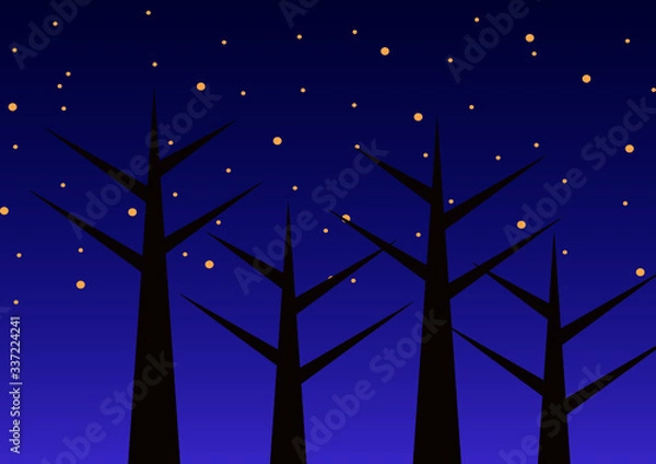 Obraz Simple Beautiful Nature Landscape Background Illustration Template