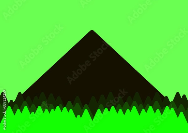 Fototapeta Simple Beautiful Nature Landscape Background Illustration Template