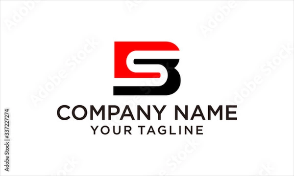 Obraz LETTER BS OR SB LOGO DESIGN CONCEPT