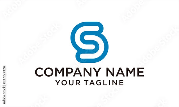 Obraz LETTER SC OR CS LOGO DESIGN CONCEPT