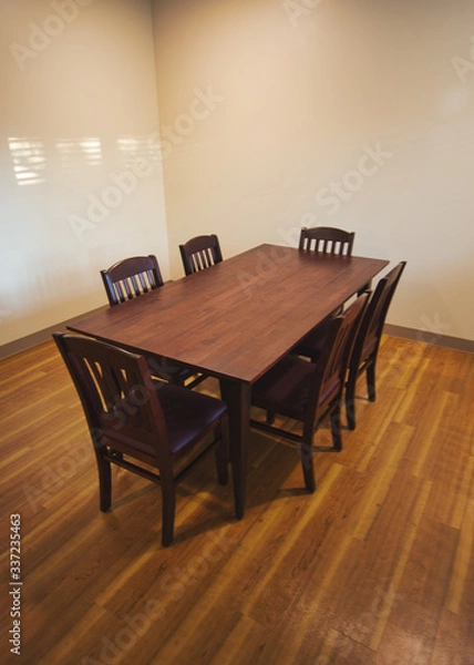 Fototapeta Empty table in empty room